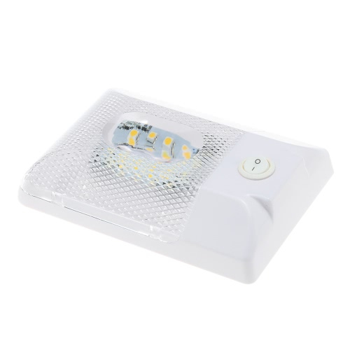 Plafond RV Intérieur Light Light Dome LED avec ON / OFF pour Camper Remorque à bateau 12V