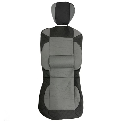 

Universal PU Leather Car Front Single Seat Covers Black Gray