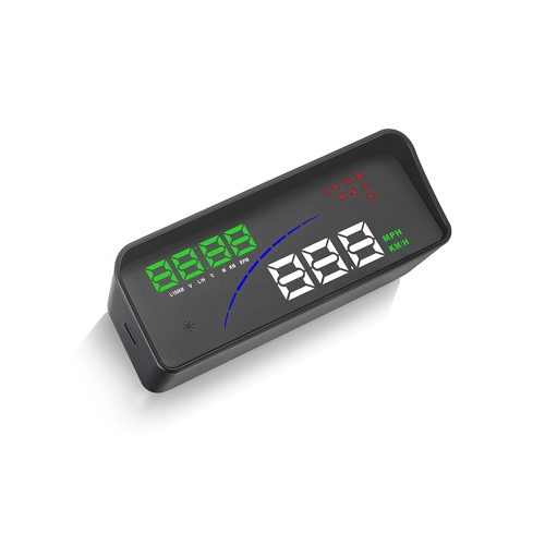 

Car P9 HUD Head Up Display OBD Smart Digital Meter 2 Display Way Over Speed Warning Alarm Water Temperature Voltage Compatible with OBDII EOBD System Model Cars