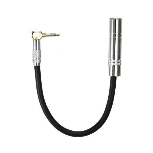 

Portable 90 Degree 3.5MM male to 6.5 6.35 Female Audio Plug Cable Line Connect Microphone Headset Earphone Headphone Laptop Computer