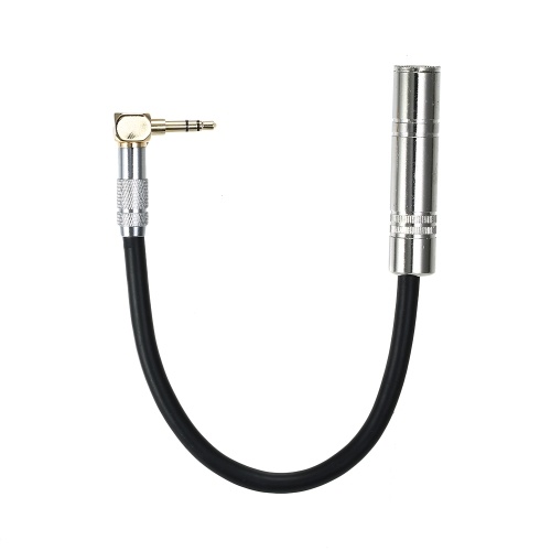 Portátil de 90 grados 3.5MM macho a 6.5 6.35 Enchufe de audio femenino Cable de conexión de línea Micrófono Auricular Auricular Auricular Computadora portátil