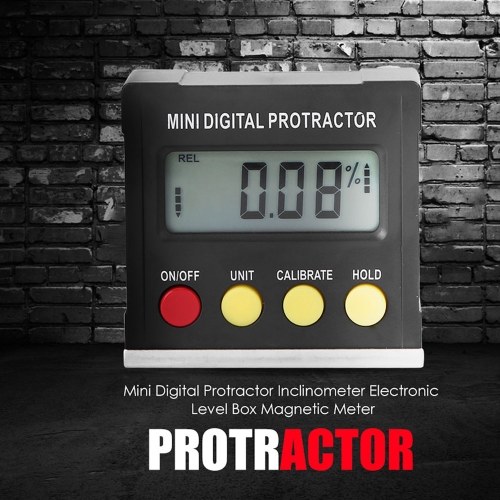 Horizontal Angle Meter Digital Protractor Inclinometer Electronic Level Box Magnetic Base Measuring Tools 