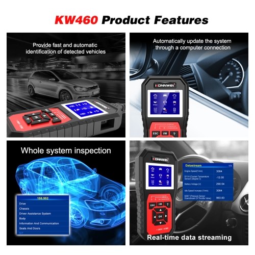 KONNWEI KW460 All System OBDⅡ Scanner Diagnostic Tool 
