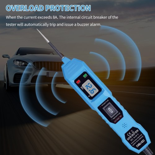 Automotive Electric Circuit Tester with Voltage Display LED Light 