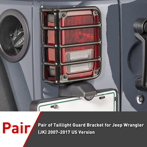 

Pair of Taillight Guard Bracket for Jeep Wrangler (JK) 2007-2017 US Version