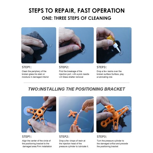 

Car Windshield Repair Kit Auto Glass Windshield Restoration Repairing Tool