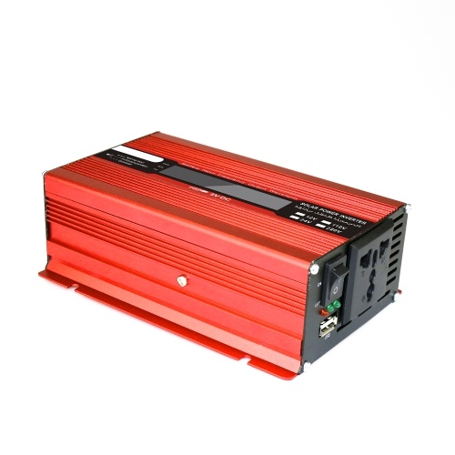 Convertidor de voltaje 500W 1000W 12V 240V Inversor Inversor de corriente USB con 1 enchufe y pantalla LCD