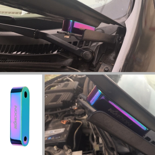 

2 X KKmoon Billet Aluminum Hood Riser Spacer Swap Air Flow Vent Risers Neo Chrome