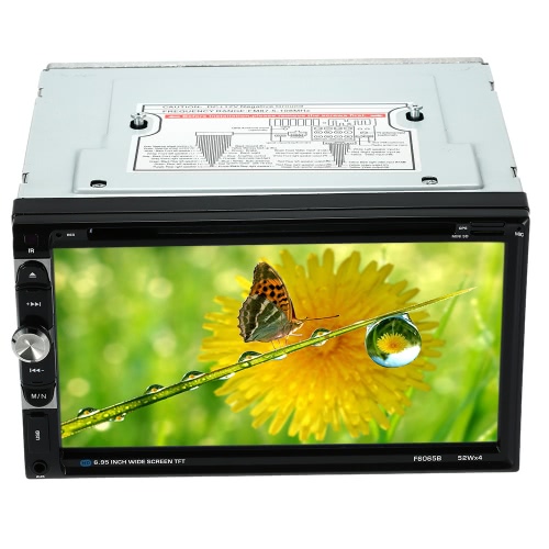 7 "reproductor de DVD estéreo de 2 Din HD de coche BT USB / TF radio auxiliar de FM Multimedia de entretenimiento con cámara de visión trasera