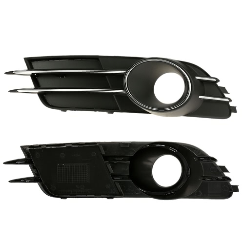 

Pair of Car Lower Bumper Grille with Fog Light Decoration for Audi A6 C7 2012-2014