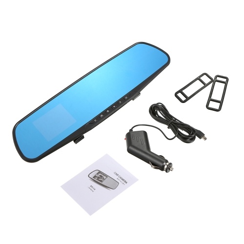 

Car Dvr Camera 3.6 Inch LCD Screen Dual Lens Auto Backup Camera Rear view Mirror Digital Video