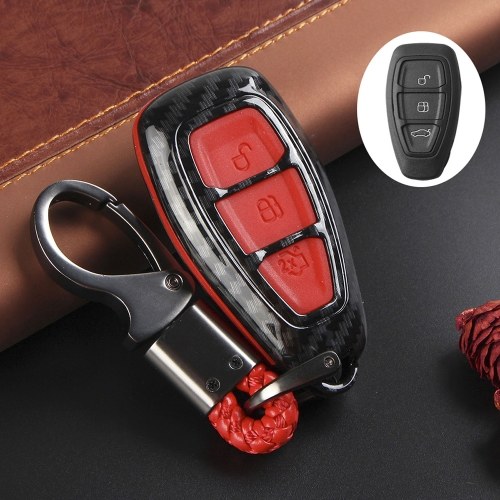 Carbon Fiber Remote Key Fob Case Shell Cover for Fords/Fo-cus/Fiesta/Kuga/C-Max 