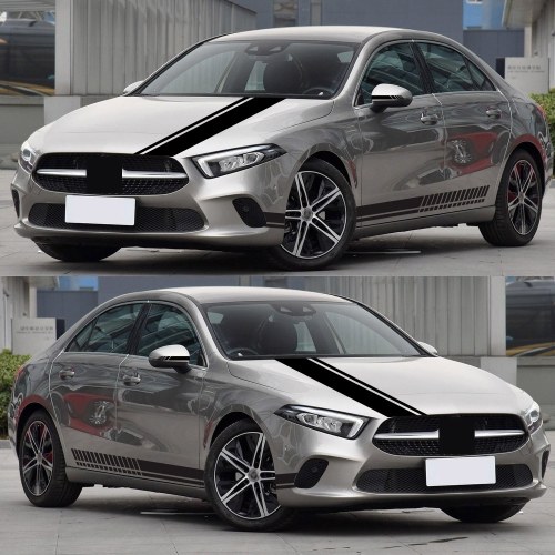 

5Pcs Car Side Door Body Hood Rearview Mirror Decal Stripes Sticker Racing Decals