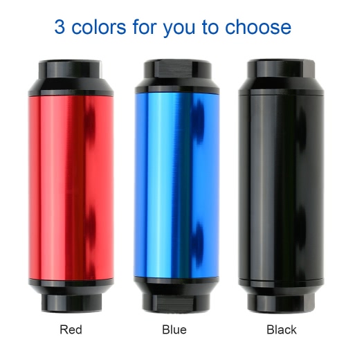 

Universal 44mm Car Fuel Filter Anodized Aluminum Inlet Outlet Flow Filter with AN6 AN8 Adaptor