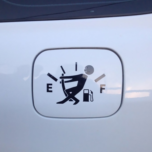 

Reflective Cute Oil Shortage Car Body Styling Sticker Removable Waterproof