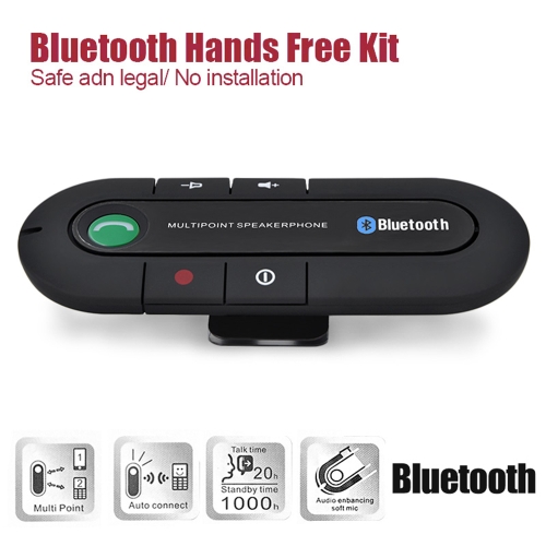 

Speakerphone Hands Free V4.1 EDR Sun Visor BT Car Kit Handsfree