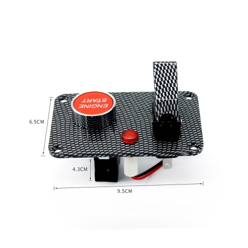 

Carbon Fiber Racing Car 12V Панель переключателя зажигания Кнопка пуска двигателя со светодиодным индикатором