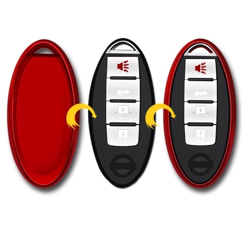 

Key Fob Case Button for NISSAN Motor Red