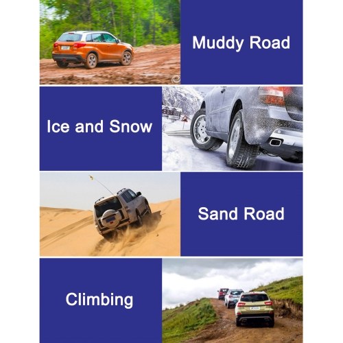 

Car Snow Chains Anti Slip Tire 8 Nails Chains Tire Emergency Winter Driving Fits for Universal Cars Truck
