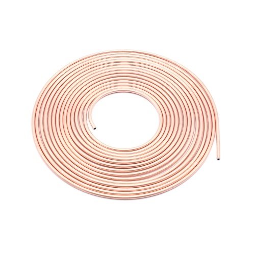 Copper Nickel Brake Line Tubing Coil and Fitting Kit 3/16 OD 25 Ft Coil Roll