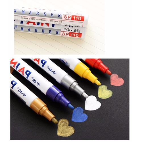 

12 Colors Waterproof Pen Car Tyre Tire Tread Rubber Metal Permanent Paint Markers Graffiti Oily Marker Pen