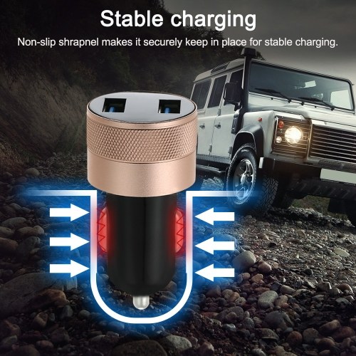 

Dual USB Car Charger Digital Display LED 5V/3.1A Fast Charging for iPhone X 8 Samsung S8 Plus