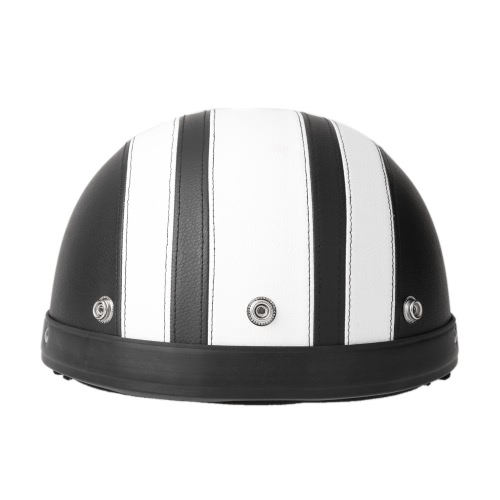 

Motorcycle Scooter Open Face Half Leather Helmet