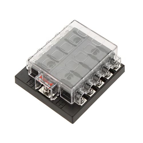 10 Way Circuit 32V DC Blade Fuse Box Block Holder for Auto Car Boat