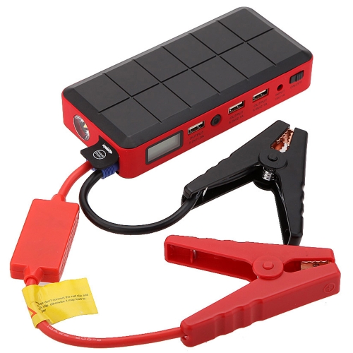 

12V 12800mA Rechargeable Multi-Function Portable Mini Emergency Car Jump Starter External Battery Power Bank with 3 USB Ports LED