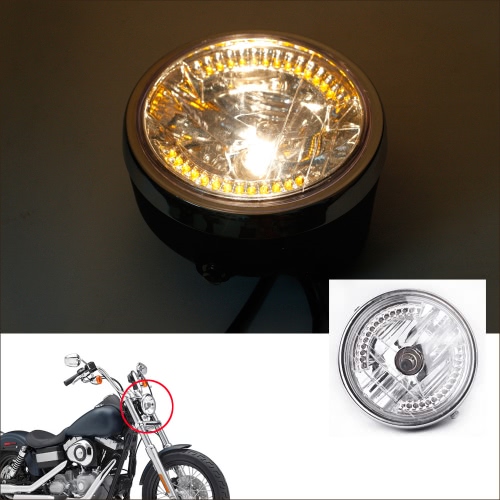 

8 " Мотоциклетная фара LED Лампа сигнала поворота с H4 лампочкой для Harley
