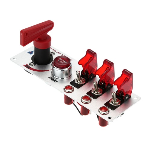 Flip-up bouton Démarrer Ignition Switch panneau interrupteur pour Modification bricolage Auto Racing Sport voiture compétitive avec indicateur LED rouge