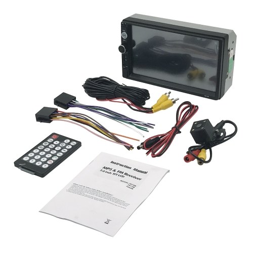 

Second Hand 7 inch Universal 2 Din HD BT USB/TF FM Aux Input Car Radio MP5 Player Multimedia Radio Entertainment with HD Rear View Camera