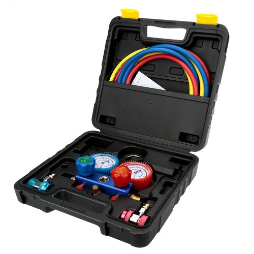 Second Hand A/C Manifold Gauge Set R-134a Auto Air Conditioner with Hose Coupler