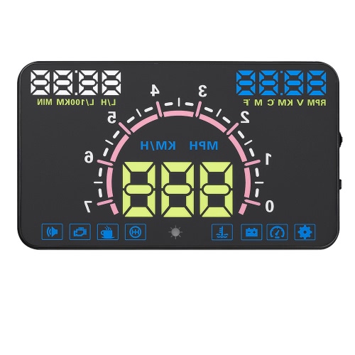 

5.8inch автомобилей HUD Head Up Display OBDII OBD км / ч & MPH Превышение скорости предупреждение лобового стекла проектора системы