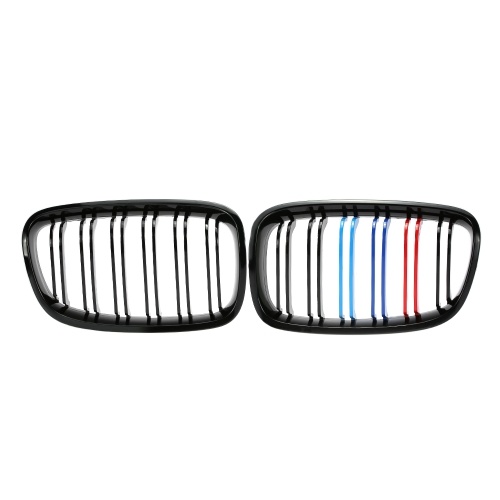 

Вторая рука One Pair Front Center Kidney Grilles Глянцевая черная смешанная цветовая решетка для BMW F20 116i 118i 120i 125i 135i 2012-2014