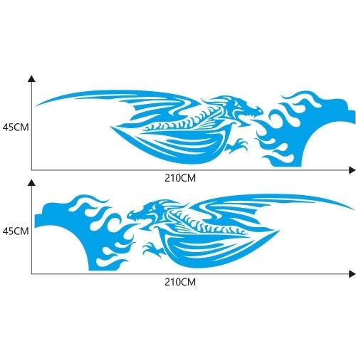 

1Pair Car Sticker Dragon Decal Side Door Stripes Sticker Racing Decals