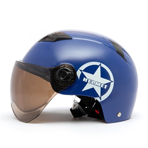 

Motorcycle Helmet Half Open Face Adjustable Size Protection Gear Head Helmets