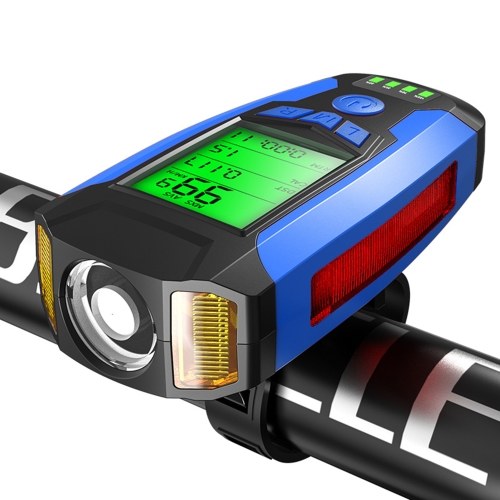Bike Light Set with Bike Speedometer Bicycle Headlight USB Rechargeable Bicycle Computer with Loud Bike Bell