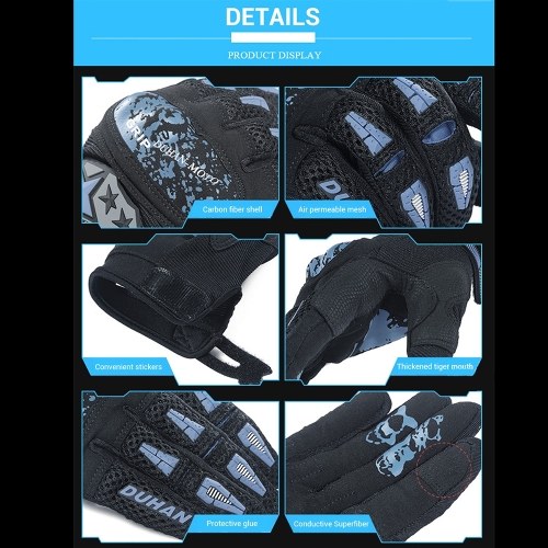 

Motorcycle Gloves Full Finger Touchscreen Mittens Shock-Absorbing Breathable Motorbike Gloves for MTB Riding Cycling Skiing Outdoor Sports