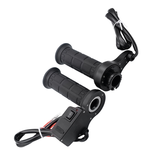 3 in 1 Motorcycle Heated Grips Electric Hot Heated Handlebar with Voltmeter USB Charger