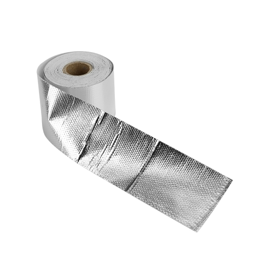 

New Brand Reflect Light Fire-retardant Fiberglass Belt Automobile Motorcycle Refit Thermal Insulation Band Exhaust Heat Wrap Roll Durable Wear-Resistant Heat Shield Tape