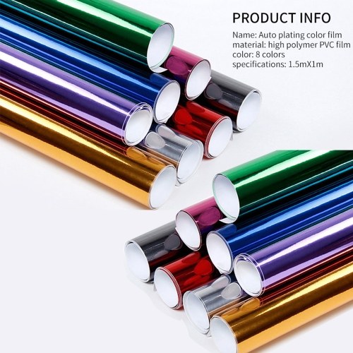 

Stretchable Mirror Vinyl Film Foil Car Sticker DIY Wrapping Sheet Decal Protective Car Styling Accessories