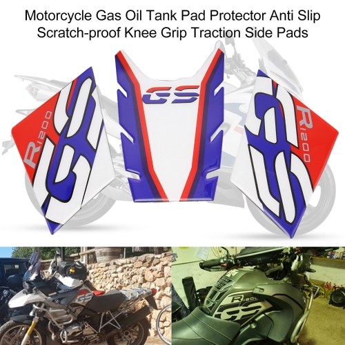 

Motorcycle Gas Oil Tank Pad Protector Anti Slip Scratch-proof Knee Grip Traction Side Pads Replacement for BMW R1200GS 2005-2012