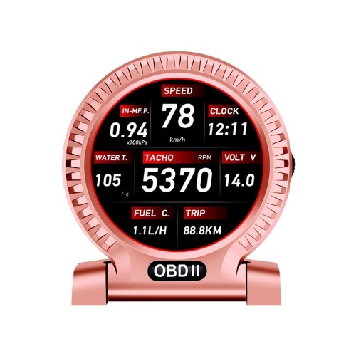 

Car OBD LCD Instrument High Definition Speedometer Car Diagnostic Tool OBDⅡ Fault Code Elimination Safe Driving Digital Meter Overspeed Fault Alarm for All Vehicles