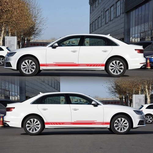 

1Pair Car Sticker Side Door Stripes Sticker Racing Decal Auto Body Decor