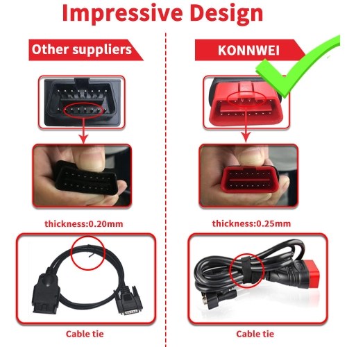 KONNWEI OBDII Scanner Code Reader (KW850) Professional OBDII Anto Scanner Car Diagnostic Check Engine Light Scan Tool for All OBDII Cars Since1996 