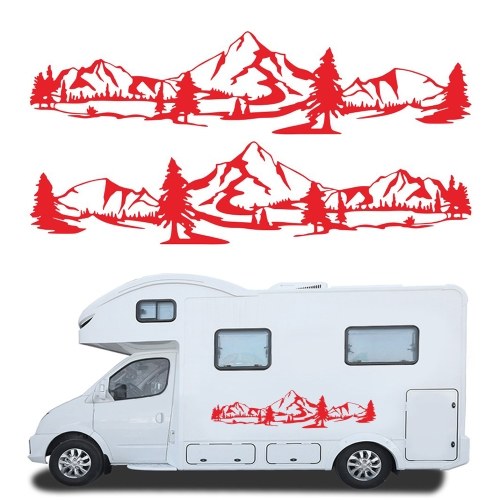 

Car Auto Body Sticker Self-Adhesive Side Truck Vinyl Graphics Decals, Car Racing Decals，Door/Body/Hood Decal，1 Set