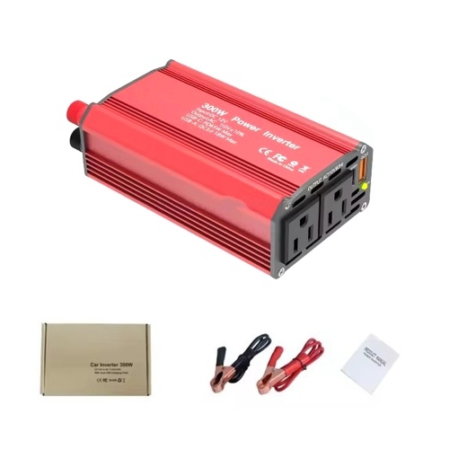 

300W Power Inverter 12V DC to 110V AC Automotive Conversion Power Supply QC3.0