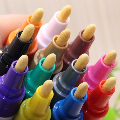 

Portable Colorful Pen Car Tyre Tire Tread Rubber Metal Permanent Paint Markers Graffiti Oily Scratch Repairing Marker Pen