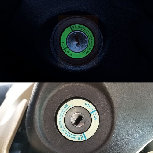 

Car Ignition Switch Cover Luminous Key Ring Hole Cover Sticker